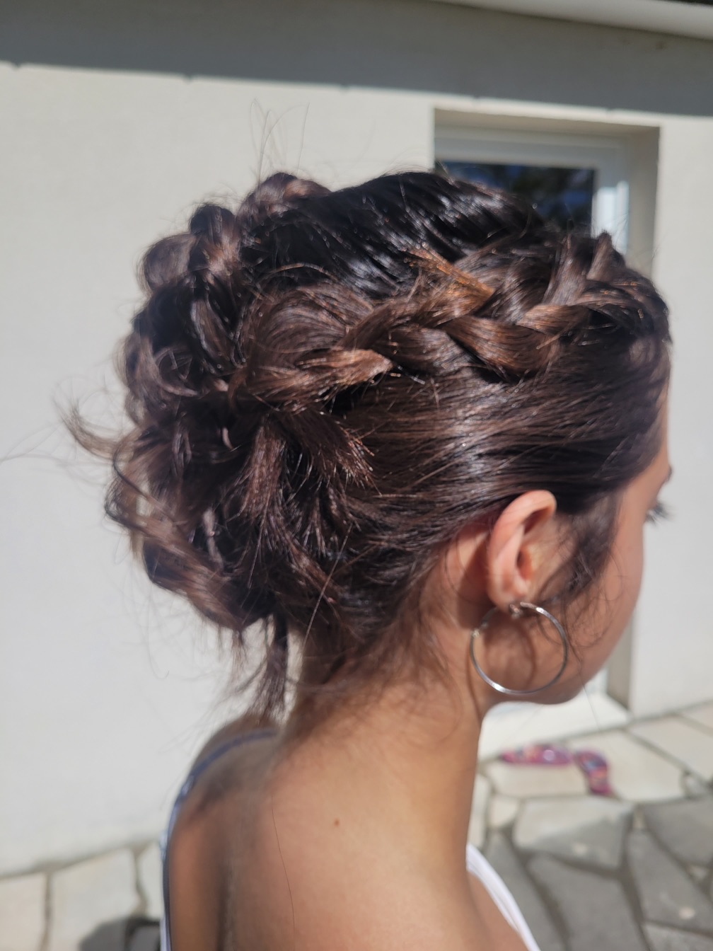 Chignon bohème avec tresse